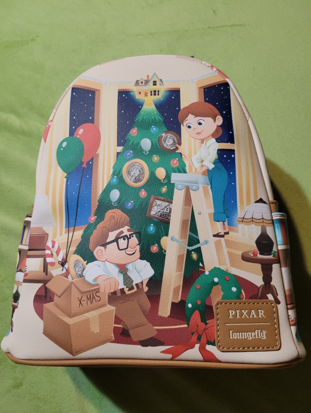 Loungefly Disney Pixar Up Carl & Ellie Christmas Tree Holiday Mini Backpack